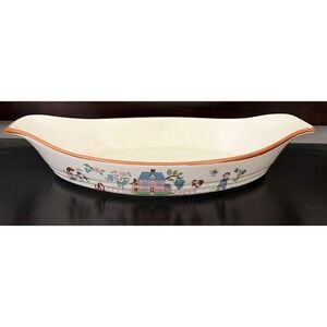 Vintage Jamestown China Country Home Oval Oven Casserole Dish Japan Cottage Core